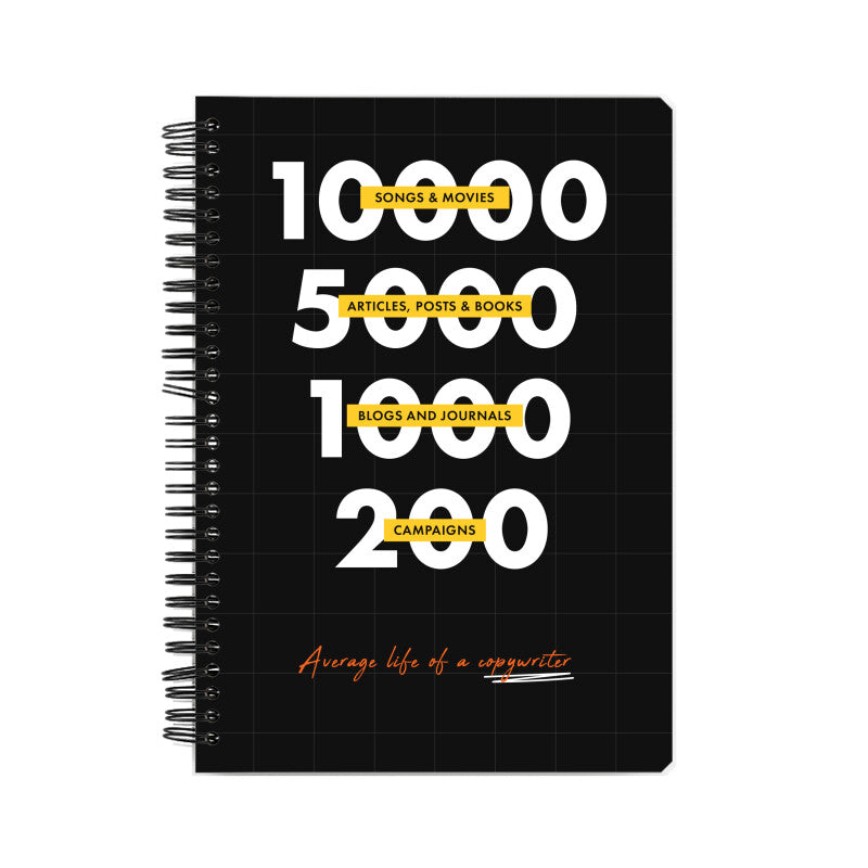 Average Life of a Copywriter Notebook by Arting Out Loud